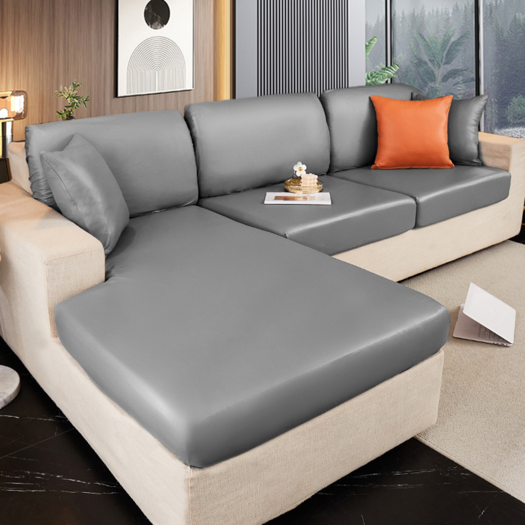 Leather couch top seat cushion covers