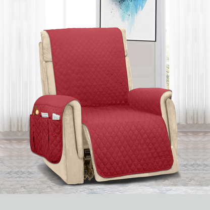 NEW Upgraded CouchTops™ Couch Cover with Side Pockets, Back Straps, Anti-Slip Fit, Reversible 2-in-1 Colors, Soft Padded Lining, Machine-Washable & Dryer-Safe Furniture Protector