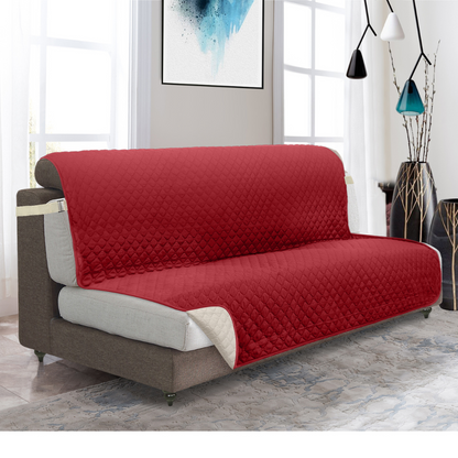 NEW Upgraded CouchTops™ Couch Cover with Side Pockets, Back Straps, Anti-Slip Fit, Reversible 2-in-1 Colors, Soft Padded Lining, Machine-Washable & Dryer-Safe Furniture Protector