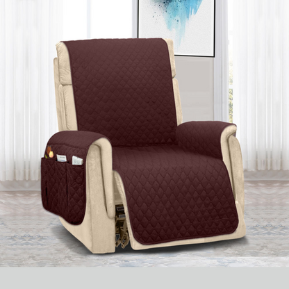 NEW Upgraded CouchTops™ Couch Cover with Side Pockets, Back Straps, Anti-Slip Fit, Reversible 2-in-1 Colors, Soft Padded Lining, Machine-Washable & Dryer-Safe Furniture Protector