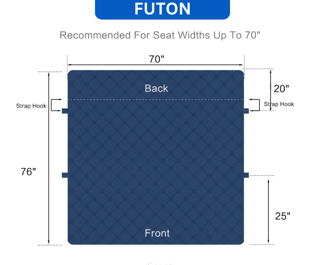NEW Upgraded CouchTops™ Couch Cover with Side Pockets, Back Straps, Anti-Slip Fit, Reversible 2-in-1 Colors, Soft Padded Lining, Machine-Washable & Dryer-Safe Furniture Protector