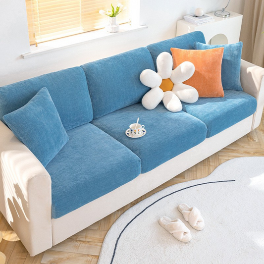 Blue Plush Covers | Couch Tops