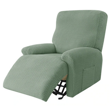 T-Cushion Recliner Slipcover George Oliver Fabric: Sage 100% Polyester