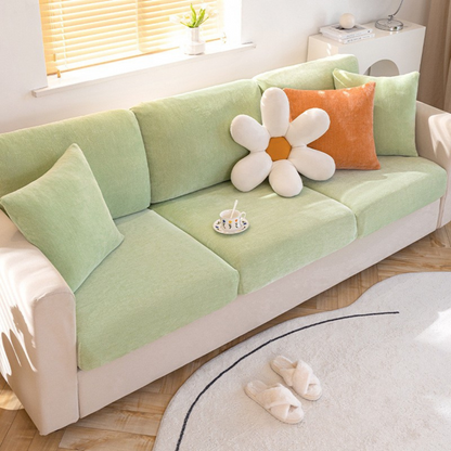 Green Plush Covers | Couch Tops