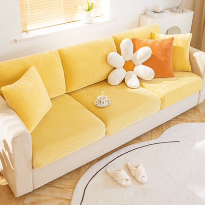 Yellow Plush Covers | Couch Tops