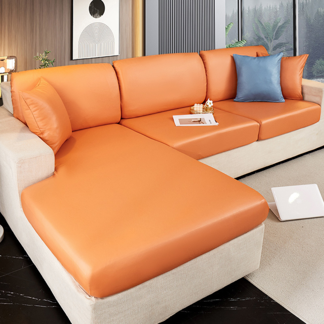 Leather couch cushion covers best sale