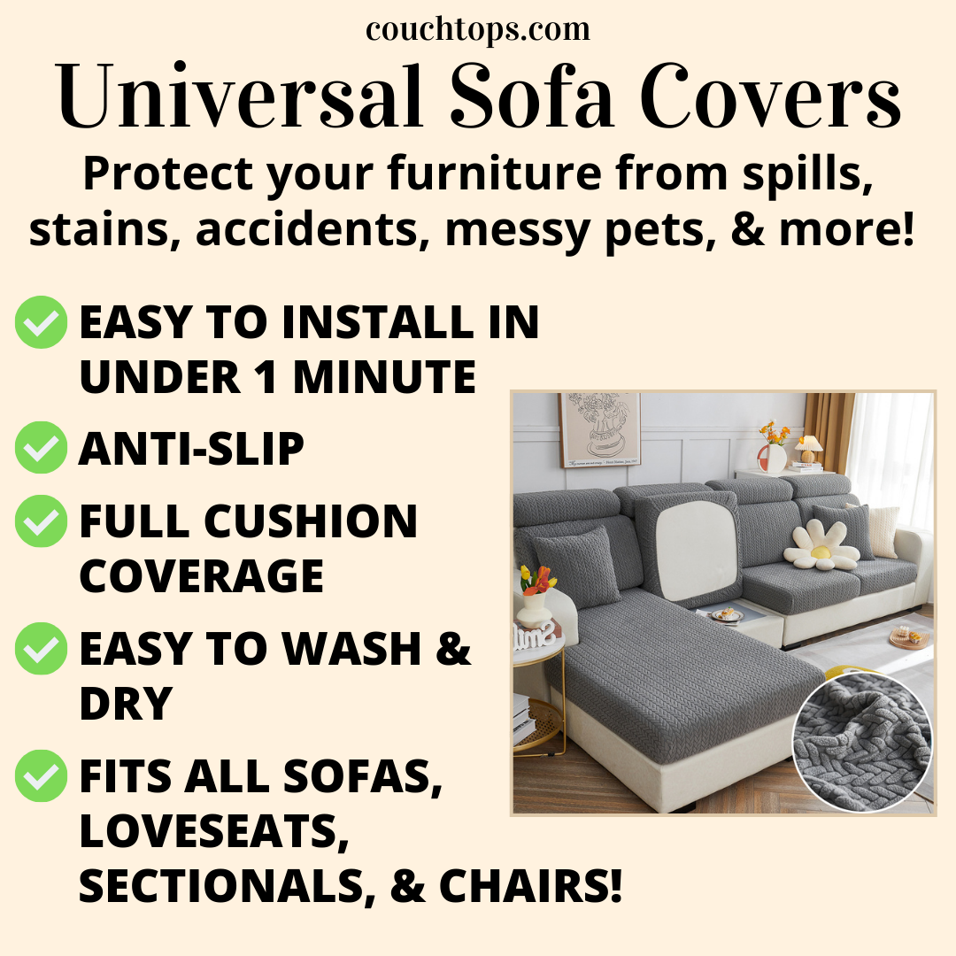 Faux Leather T-Cushion Sofa Slipcover