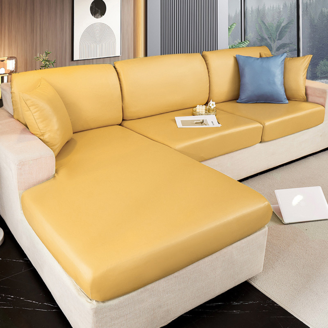 Faux leather discount sofa seat covers